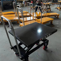 Mini table élévatrice à ciseaux hydraulique mobile manuelle pour entrepôt, capacité de charge 150kg 300kg 500kg, fournisseur de leviers de levage