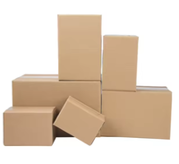 Boîte en carton ondulé double couche personnalisée, boîte de rangement mobile robuste marron, pour l'emballage de marque