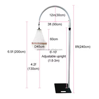 Lustre suspendu moderne en aluminium réglable, support incurvé sur pied pour cadre de fond de scène pour décoration d'événements de mariage