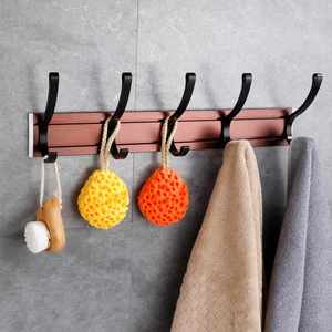 Aluminum Wall-Mounted <b>Towel</b> Clothes <b>Hook</b> Hanger with 5 <b>Hooks</b> Eco-Friendly Multifunction Design for Efficient Space Utilization - Product Image 2