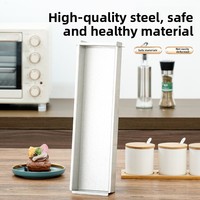 Moule à tiramisu professionnel en acier inoxydable avec plateau inférieur amovible - Plaque de cuisson rectangulaire antiadhésive pour tiramisu