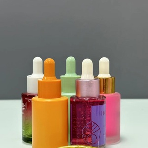 In Stock Dark Green/ Amber/ Frosted/ <b>Clear</b> Skincare 30ml 40ml 50ml Glass Serum Dropper Oil Bottle - Product Image 5