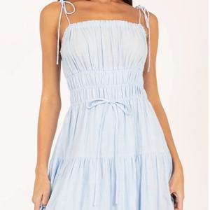 ชุดเดรสผ้าลินินฤดูร้อน OEM ดีไซน์หรูหราสำหรับชายหาด สไตล์โบฮีเมียน ชุดเดรสยาวผ้าฝ้ายสำหรับผู้หญิง งานปาร์ตี้ใหม่ แบบสั่งตัดได้ เซ็กซี่ ไร้แขน - Product Image 4