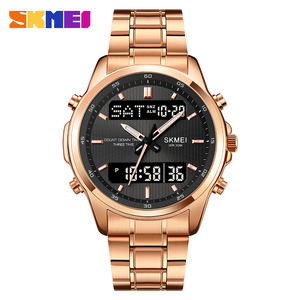 MIZUMS Men's Dual Display Digital Sports Watch Stainless Steel Waterproof Wristwatch for Outdoor & Commuting with <b>Alarm</b> Feature - Product Image 3