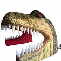 Arche gonflable personnalisée en forme de tête de dinosaure 3M, tunnel gonflable pour animaux, arche d'entrée pour la décoration d'événements et de fêtes