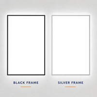 Boîte à lumière LED rectangulaire ultra-fine, murale, décorative, étanche, cadre d'affiche lumineux, cadre en aluminium noir