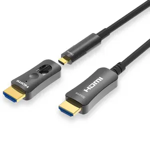 FARSINCE מיקרו HDMI סיב אופטי 4K HDMI AOC סיבים אופטי HDMI עם ממירי 10m 20m 30m 50m 100m