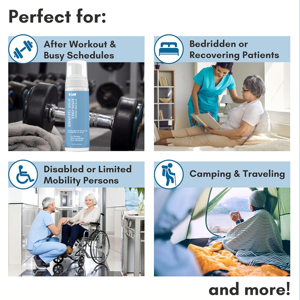 Gel de Ducha Natural de Marca Privada con Aloe, Sin Residuos, Sin Enjuague, <span class=keywords><strong>Espuma</strong></span> <span class=keywords><strong>Limpiadora</strong></span> sin Agua para Personas Mayores y Campamentos - Product Image 6