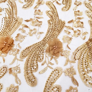 Vải Ren Nhà Máy 3d Voan Thêu Hoa Ren Vải Chất Liệu Châu Phi - Product Image 2