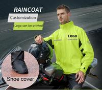 Combinaison de pluie de moto pour homme avec logo personnalisé, haute visibilité, respirante, confortable, de type divisé, réfléchissante, en nylon de sécurité