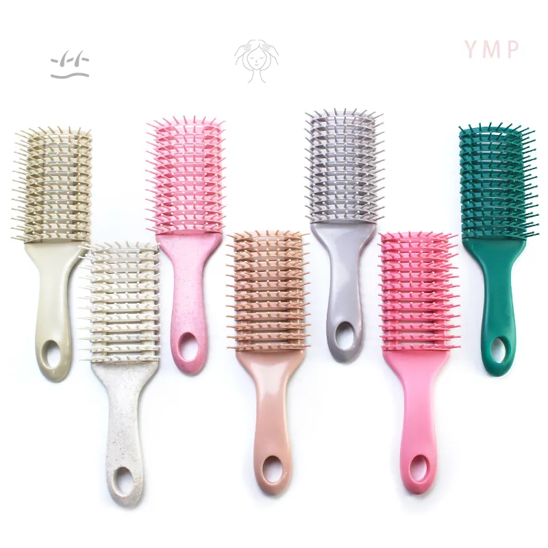 Popular custom sells eco-friendly unisex color cleaning hair brush Flexible comb for women men