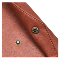 Carpeta de Archivos A4 Personalizada en Oferta, Estilo Vintage, Portadocumentos Impermeable de PU con Botón para Viajes, Tarjetas de Visita y Documentos