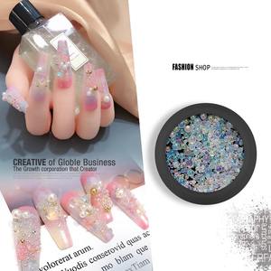 Joyería de uñas de cuentas de sirena al por mayor, cuentas de burbujas Aurora, accesorios de uñas de resina plana mixta Grande y Pequeña - Product Image 4