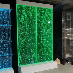 ฉากกั้นห้องอะคริลิคแบบท่อพร้อมไฟ LED ผนังน้ำตกแบบฟองอากาศ  แผงกั้นห้องแบบสัมผัส  ผนังน้ำตกแบบฟองอากาศพร้อมน้ำพุ - Product Image 1
