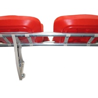 Banc de stade en plastique pliable fabriqué en usine, avec support en aluminium, anti-UV, certifié FIBA, garantie 5 ans