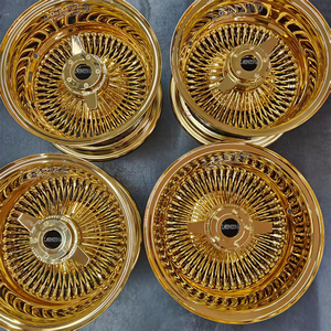 ล้อซี่ลวดขนาด 13 นิ้ว 5x4.5/4.75 สีทองทั้งหมด สไตล์ Zenith - Product Image 4