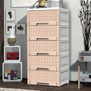 Ngăn kéo em bé bằng nhựa 5 lớp với 4 bánh xếp kệ lưu trữ cho quần áo - Product Image 5