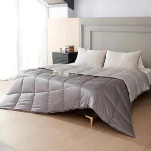 Bamboo 244*254 cm Comforter Quilt Bedding Set Handmade Plain Two Tone Quilt