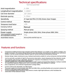 Meitai MMT-<span class=keywords><strong>2000</strong></span> Instrumento de Inspección de Partículas Magnéticas Portátil Combinado para Maquinaria y Equipos Grandes - Product Image 3