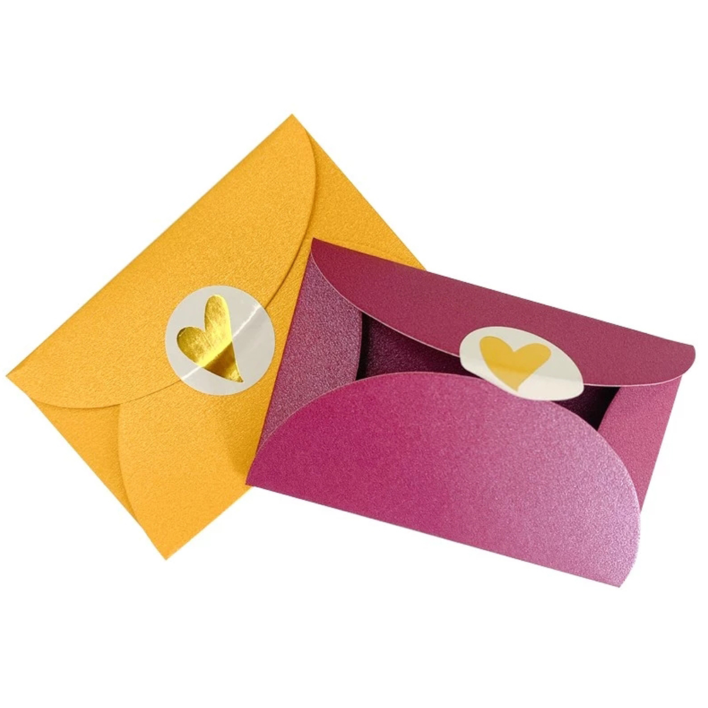 Оптовая продажа с фабрики, цветной простой плотный картонный складной мини-конверт на заказ, крафтовые канцелярские принадлежности для письма, конверты для студентов