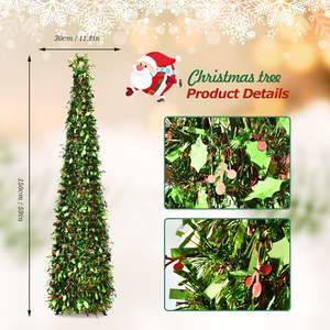 60-180cm Easy Assembly Pencil Christmas Tree with Simple Structure for Quick Setup and Home Holiday Decoration - Product Image 3