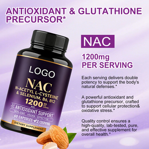 Cápsulas de NAC N-Acetil-L-Cisteína OLLI 1200mg, Suplementos Veganos para Aumentar los Niveles de Glutatión Celular, Antioxidante - Product Image 3