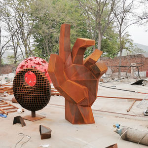 Maison Jardin Extérieur Petite Statue Sculpture Déco Rustique Jardin Décor Paysage - Product Image 3