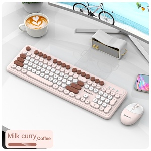 オフィスやコンピューターに適したワイヤレスキーボードとマウスの組み合わせ、2.4Gワイヤレス、パンクカラーブロッキング、在庫あり - Product Image 6