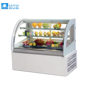 Vitrine réfrigérée pour pâtisserie, pain et cupcakes à température unique avec porte en verre miroir, <span class=keywords><strong>réfrigérateur</strong></span> et refroidisseur - Product Image 1