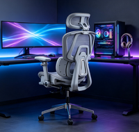 Chaise de bureau ergonomique en PP, inclinable et réglable en hauteur, pour un confort prolongé, idéale pour la maison, l'ordinateur, l'étude et les jeux électroniques