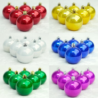 Boules de Noël colorées 3 4 5 6 7 8 10cm, décorations suspendues pour arbre de Noël, couleurs assorties
