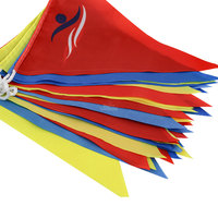 Drapeau de piscine durable rouge, blanc et bleu, installation facile, accessoires de piscine, fanion de dosage.