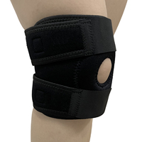 Genouillères de fitness ajustables en néoprène noir, respirantes, qualité supérieure, protection complète, vente en gros d'usine