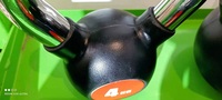 Kettlebell en fonte enduit de caoutchouc de musculation de fitness de logo personnalisé 10 Kg d'haltérophilie
