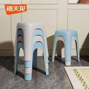 Taburete de Plástico Xitianlong Cuadrado Amarillo Resistente para Uso en Interiores y Exteriores - Product Image 4