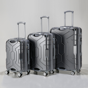 Wholesale 20 24 28 Inch Silver <strong>Grey</strong> Fashionable Simple PC ABS Spinner <strong>Suitcase</strong> Double Handle Durable Lightweight Outdoor - Product Image 2