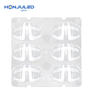 HONJU T2S-Cutoff Grau 6 Beads LED Opcital Iluminação Lente PC Material Padrão Quadrado para Rua e Projector