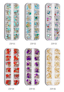 12 Rejillas de Diamantes de Imitación 3D de Formas Variadas para Decoración de Uñas, Perlas de Lujo para Adornos de Uñas - Product Image 5
