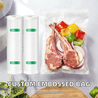 Rouleau de sacs sous vide - Plastique gaufré de qualité alimentaire pour salades, aliments pour bébés, chips et plus