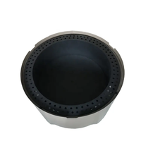 Brasero rond en acier Ø58xH55cm, thermolaqué, pour la décoration de jardin