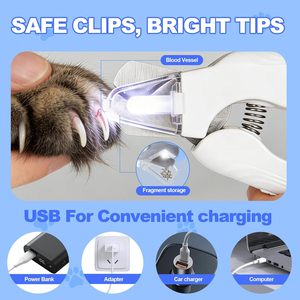 Coupe-ongles et lime <span class=keywords><strong>à</strong></span> ongles pour animaux de compagnie, deux-en-un, équipement compact et silencieux pour chats et chiens, fabriqué en Chine - Product Image 3