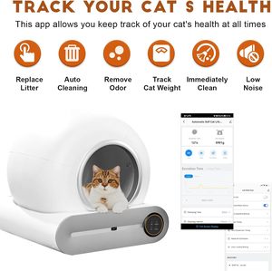 Nueva Caja de Arena Inteligente Automática para Gatos Ti+ 2024, Autolimpiable, Blanca, con Control por Aplicación y Gran Capacidad - Product Image 2