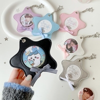 Étui de rangement rigide et résistant à l'eau Haoxuan en cuir pour cartes et badges anime 2D de 65 mm