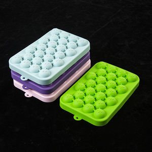 ถาดน้ำแข็งซิลิโคนทรงกลม 25 ช่อง, กล่องทำน้ำแข็ง, แม่พิมพ์น้ำแข็งสำหรับช่องแช่แข็ง, แม่พิมพ์น้ำแข็งซิลิโคนทรงกลมสำหรับวิสกี้ - Product Image 5