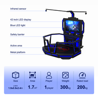 Machine de jeu de tir d'arcade HTCs 360 VR 9D Machine de réalité virtuelle d'intérieur de 2.5 mètres pour parcs à thème en plastique métallique