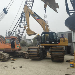 Excavatrice amphibie d'occasion, dragueuse CAT 320BL 320D2L, excavatrice, machine de dragage de sable de rivière, ponton, côtés du bateau - Product Image 6