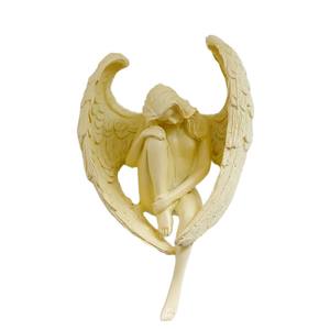 Transfrontalier résine artisanat artistique sculpté Meiyu marque <span class=keywords><strong>ange</strong></span> aile ornements jambe étreinte décorations pour dessus de table chambres jardins - Product Image 4