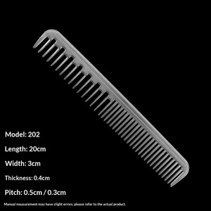 Peine de Cristal Transparente para Cortar el Cabello, Peine Profesional para Barberos, Peine de Cola Puntiaguda Ultrafino - Product Image 6