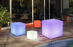 Không thấm nước vuông ngoài trời RGB <span class=keywords><strong>Led</strong></span> Cube ghế với màu sắc thay đổi <span class=keywords><strong>LED</strong></span> Cube ghế đồ nội thất - Product Image 3