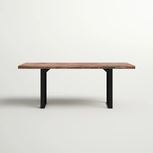 Large Rectangular <b>Wood</b> Dining <b>Table</b> <b>Solid</b> <b>Wood</b> Frame Natural Finish Dining <b>Table</b> for Kitchen Dining Room Restaurant Hotel - Product Image 5